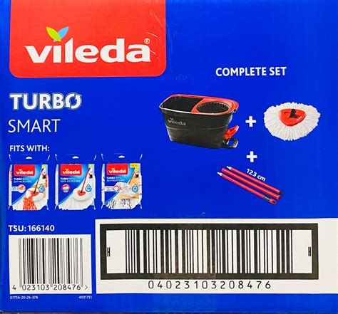 Vileda Turbo Smart Spin Microfibre Mop and Bucket Set NEW 4023103208476 ...