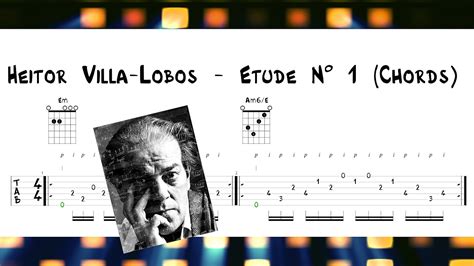 Heitor Villa Lobos Etude No 1 GUITAR TAB CHORDS YouTube