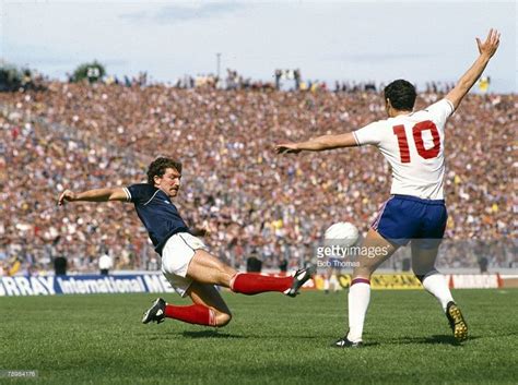 Alan Ball Of England Takes On Kenny Dalglish Of Scotland During The