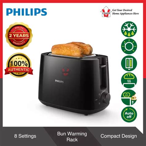 Philips Daily Collection Toaster Hd Hd Black Lazada