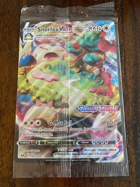 Pokemon Tcg Snorlax Vmax Jumbo Card Gamestop Promo Sealed