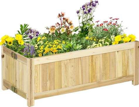 Outsunny Jardinière surélevée pliable de 71 x 30 5 cm jardinière