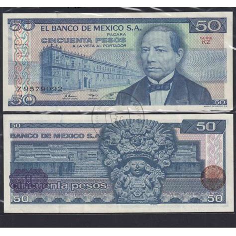 BN AMR MX 73 1981 Mexico 50 Pesos Banknote 1981 Uncirculated