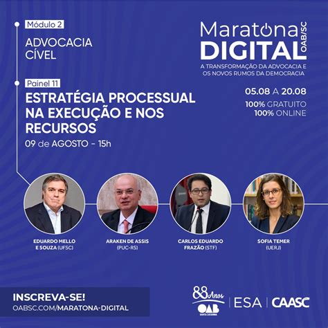 Maratona Digital Oab Sc O Prof Eduardo De Mello E Souza Ufsc