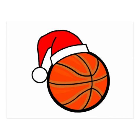 Basketball Christmas Postcard | Zazzle