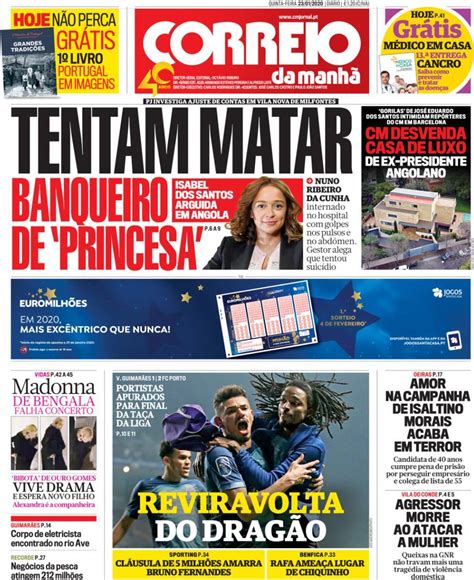 Capa Correio Da Manh Janeiro Capasjornais Pt