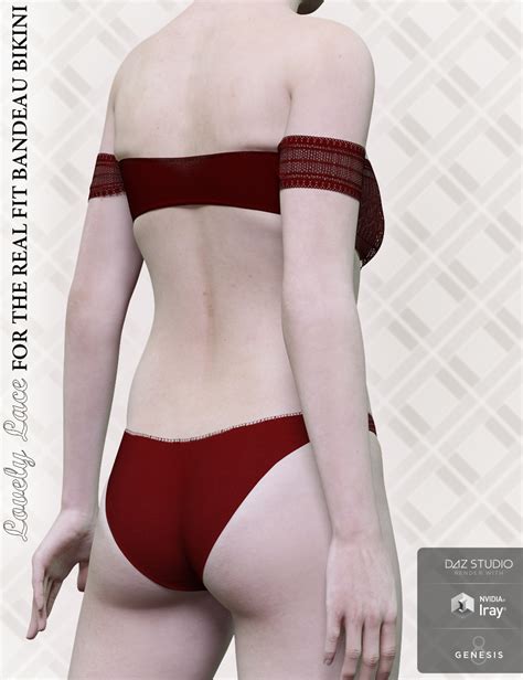 Lovely Lace For The Real Fit Bandeau Bikini Daz 3D