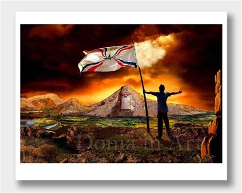 Assyrian Art Flag Of Assyria Assyrian Ts Assyrian Wall Etsy