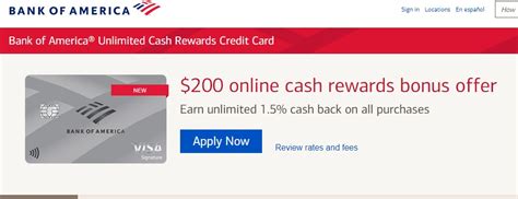 Update Available New New Bank Of America Unlimited Cash Rewards Card