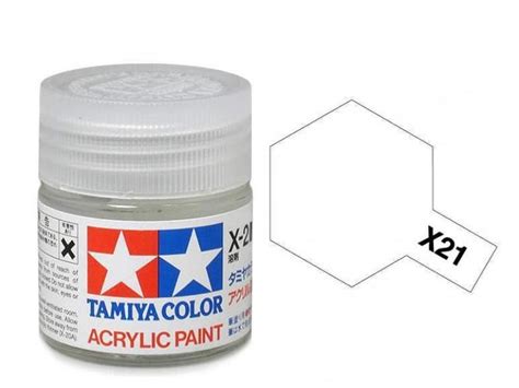 Tamiya Acrylic Mini X 21 Flat Base 10ml Jar TAM81521 Tamiya