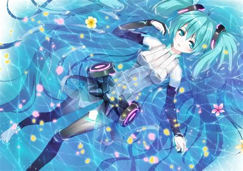 Fonds D Ecran Vocaloid Eau Hatsune Miku Anime Filles T L Charger Photo