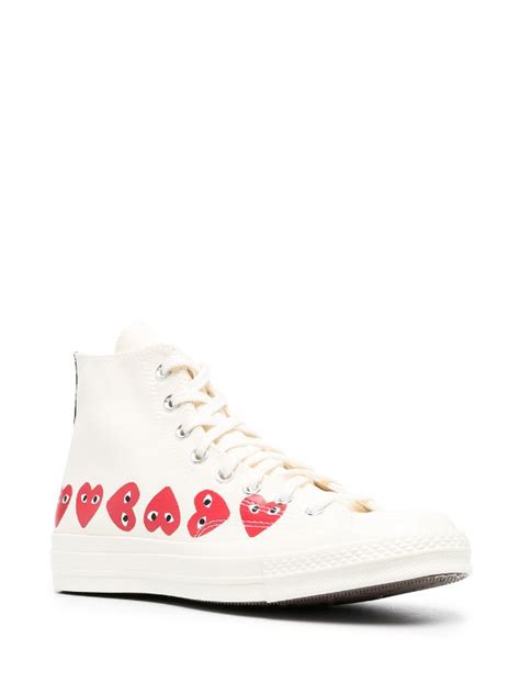 Comme Des Gar Ons Play Multi Heart Converse Chuck Hi Online