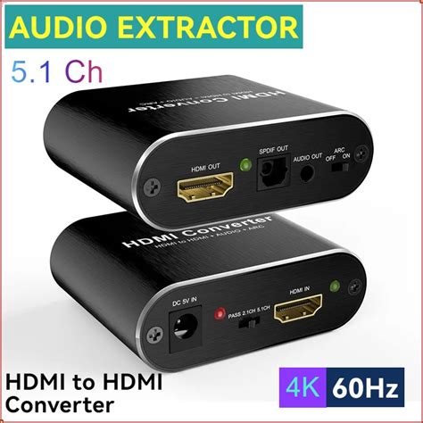 Extrator De Udio Hdmi K Hz Ch Para Toslink Ptico Spdif