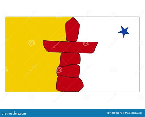 Canada State Flag of Nunavut Stock Vector - Illustration of brunswick ...