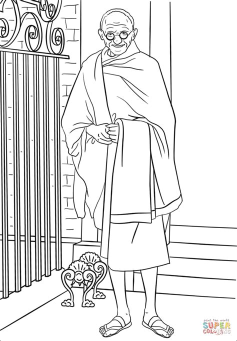 Mahatma Gandhi coloring page | Free Printable Coloring Pages | Coloring ...