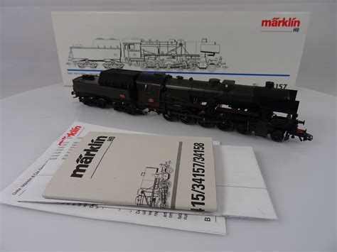 Märklin 34157 Dampflok Serie 150Y der SNCF in grün guter Zustand mit