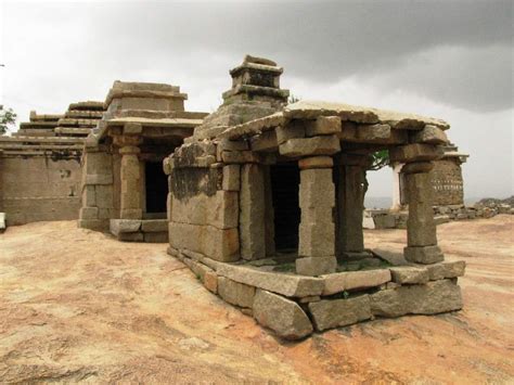 Temples on the Panaromic Hemakuta Hill, Hampi, Capital of the ...