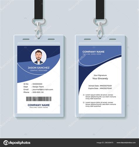 Work Id Card Template – Mightyprintingdeals.com