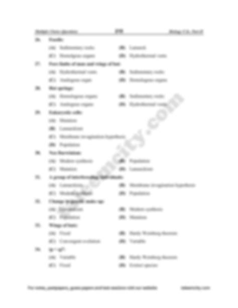 Solution Evolution Biology Nd Year Mcqs Studypool