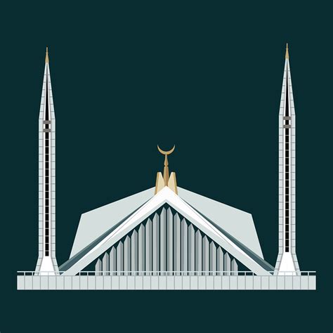 Download Shah Faisal Masjid, Islamabad, Pakistan. Royalty-Free Vector Graphic - Pixabay