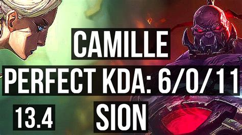 CAMILLE Vs SION TOP 6 0 11 400 Games Dominating EUW Master