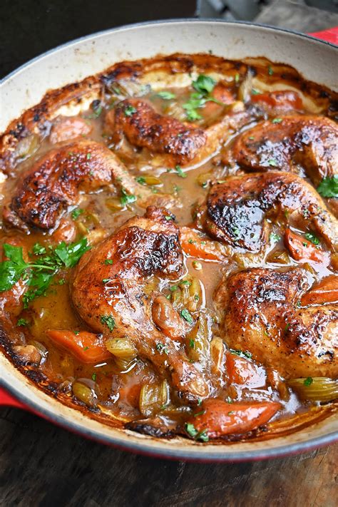 Braised Chicken With Vegetables And Gravy | therecipecritic