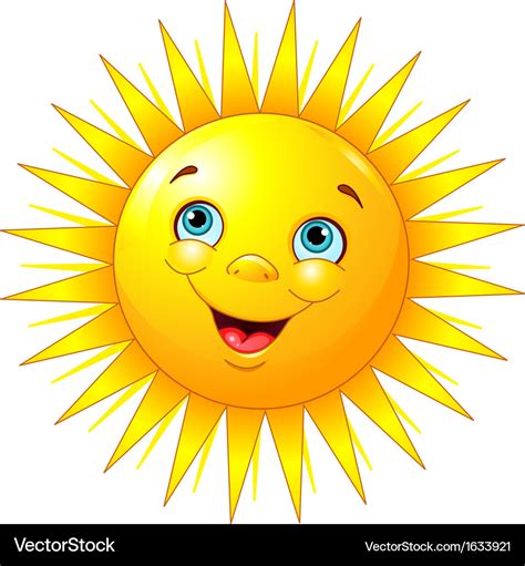 Cartoon Sun Smiling Royalty Free Vector Image Vectorstock The Best