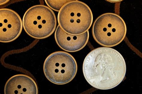 Hole Vintage Metal Buttons Inch Pcs