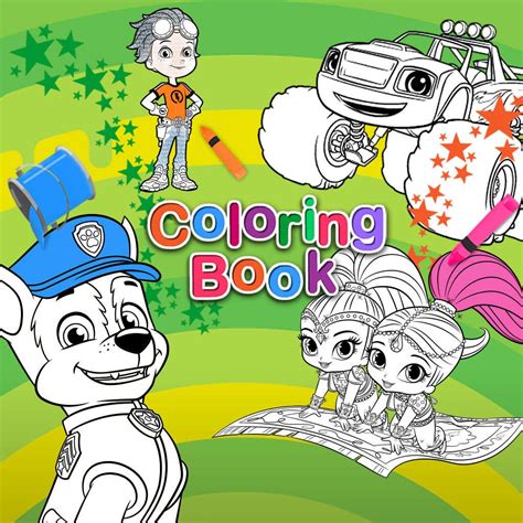 Nickelodeon Coloring Book Games - kidsworksheetfun