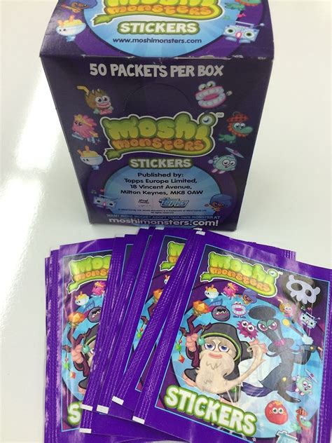 Topps Moshi Monsters Collectable Stickers Box Packs X Stickers