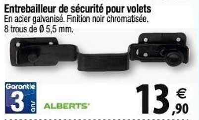 Promo Entrebailleur De Sécurité Pour Volets Alberts chez Tridôme