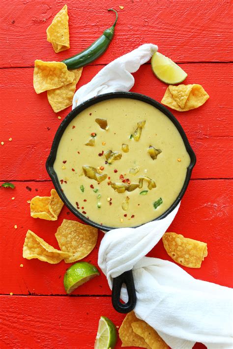 Vegan Green Chili Queso Minimalist Baker Recipes