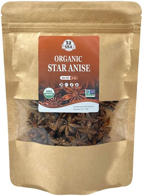 52usa Organic Star Anise 4oz Non Gmo Verified Whole