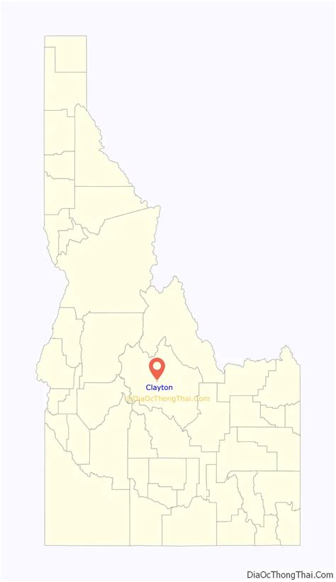 Map of Clayton city, Idaho - Thong Thai Real