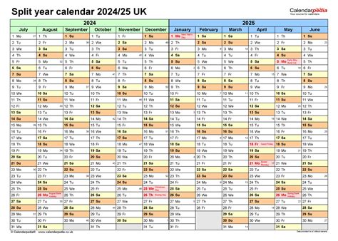 Uk 2024 2025 Calendar Colly Diahann