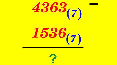 Resta En Base Ejercicio Resuelto Sustracci N En Otros Sistemas De