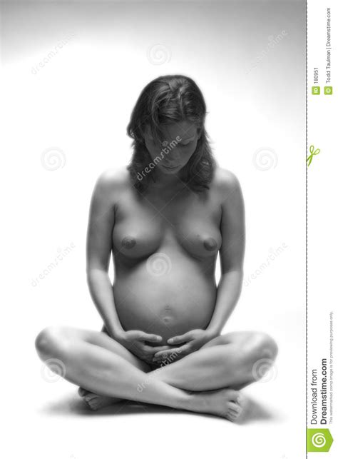 Pregnant Woman Holding Her Belly Nude Stock Image Image Of Hands Pregnant 180951