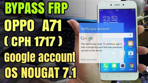 How To Oppo Cph 1717 Frp Bypass With Out Net 100 Sure Cph 1717 Google