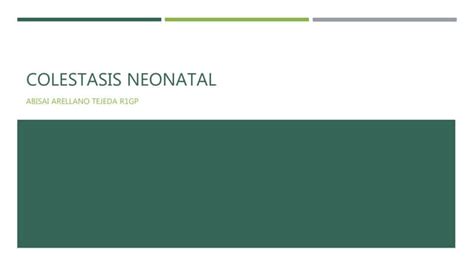 Colestasis Neonatal Ppt