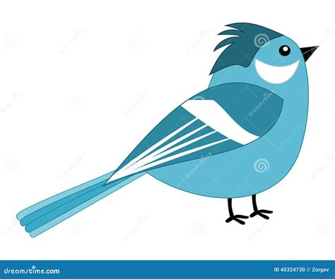 A beautiful blue sparrow stock vector. Illustration of fowl - 40324730