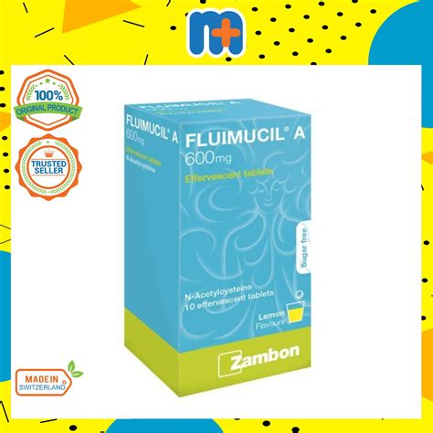 Mplus Fluimucil A Effervescent Tablet 600mg 10s Lazada