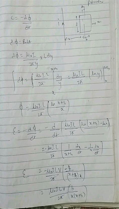 A Rectangular Loop As Shown In The Figure Moves Away From An Infinitely Long Wire Carrying A