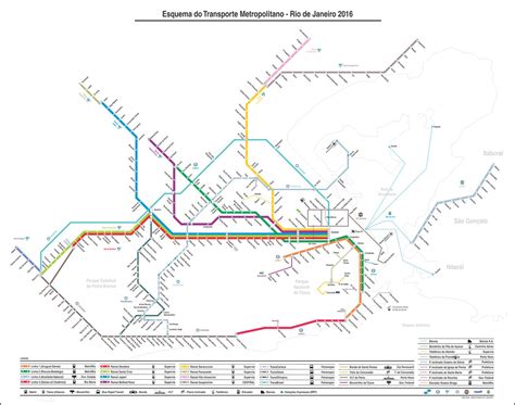 A SuperVia mapa Mapa da SuperVia Brésil