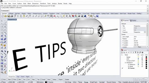 Rhino 3d Tutorial Using Isocurves And Edges For Modeling Youtube