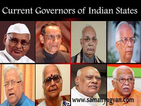 List Of Current Governors Of Indian States 2024 SamanyaGyan