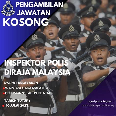 E Pengambilan PDRM Jawatan Kosong Polis 2023 Mohon Kelayakan