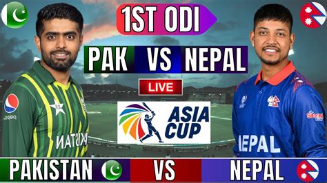 Asia Cup 2023 Live Live Pakistan Vs Nepal 1st ODI Live Multan PAK