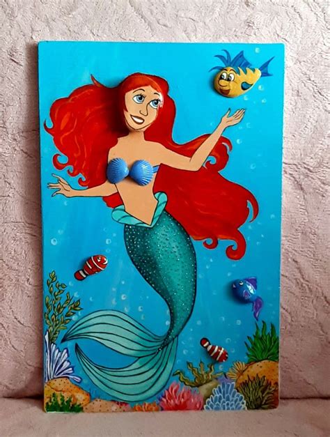 Картина из камней Светлана 🌷 | Русалочка, Картины, Ариэль