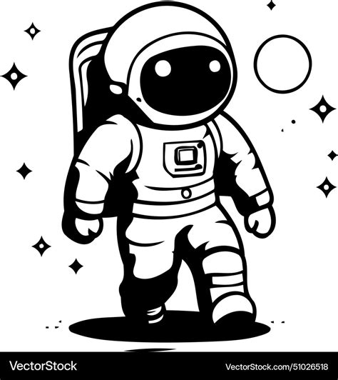 Astronaut in space cute cartoon character Vector Image