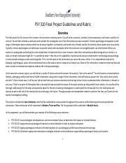 Psy 310 Final Project Guidelines And Rubric Pdf PSY 310 Final Project